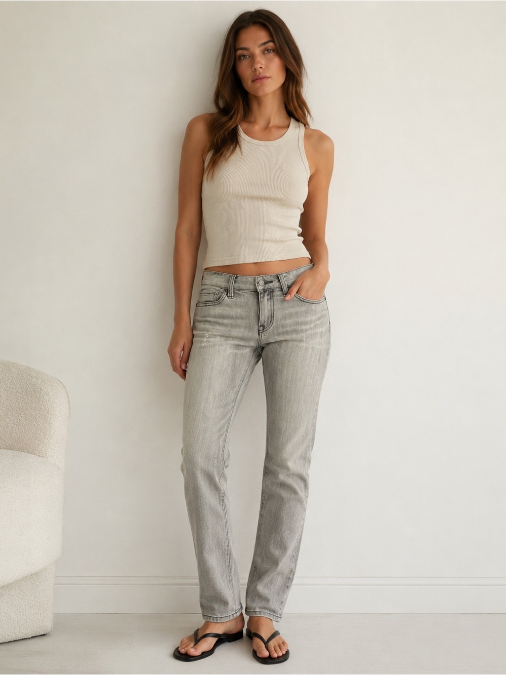BDG grazer cigarette Gray Denim Women's Jeans skinny leg size 25